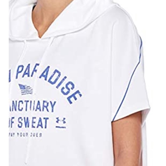 Under Armour The Rock Ss Tunic Hoodie White - Picture 7 of 7